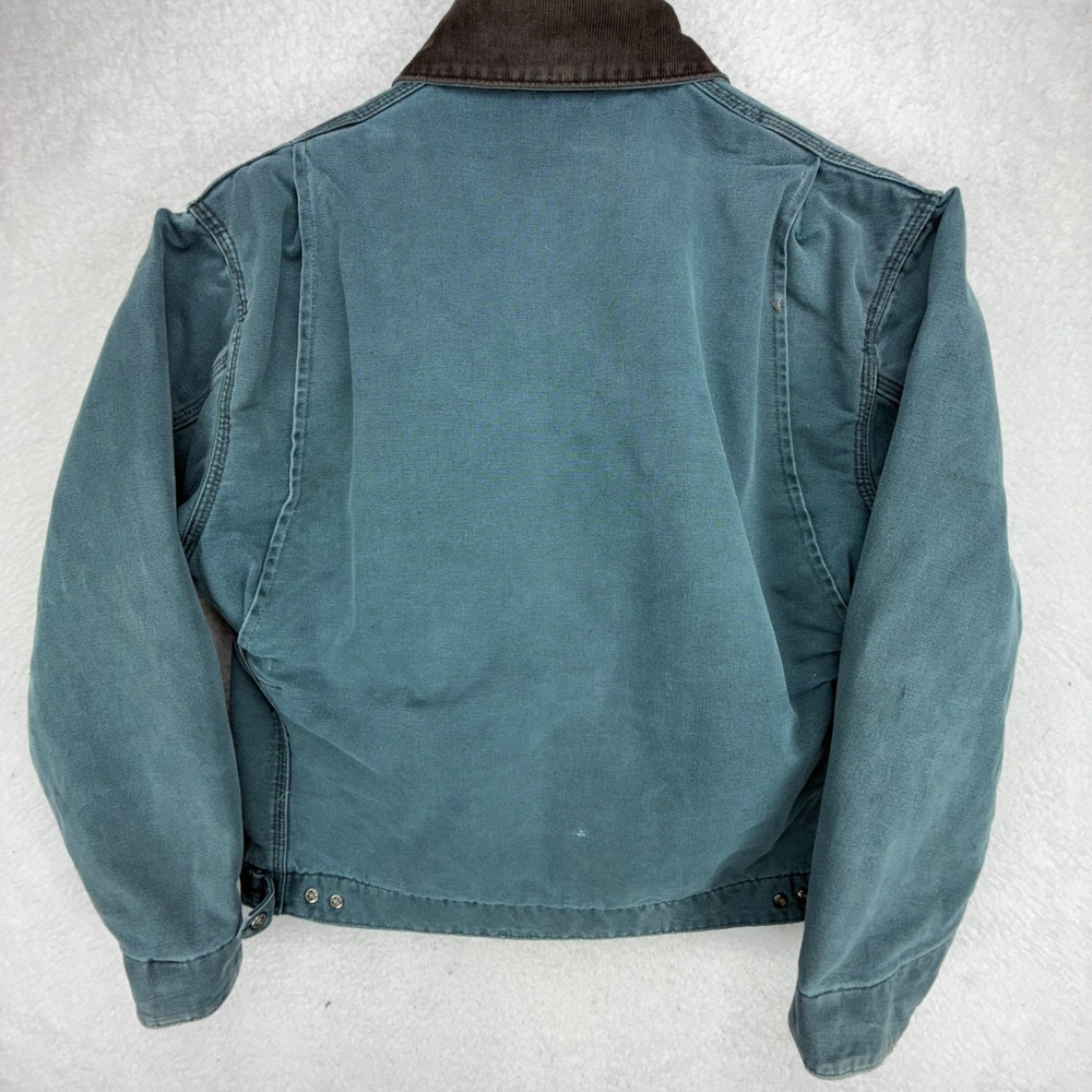 Vintage Carhartt Detroit Jacket Blanket Lined Mens Large J43 HTG Hunter Green - Picture 3 of 16